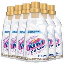 Image of 6 x Vanish Oxi Action Crystal White Gold Gel Fabric Whitener Stain Remover 750ml