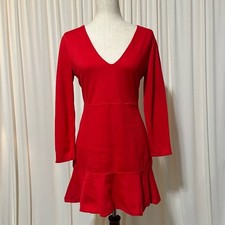 Alice + Olivia Vibrant Red Long Sleeve Dress - NWT