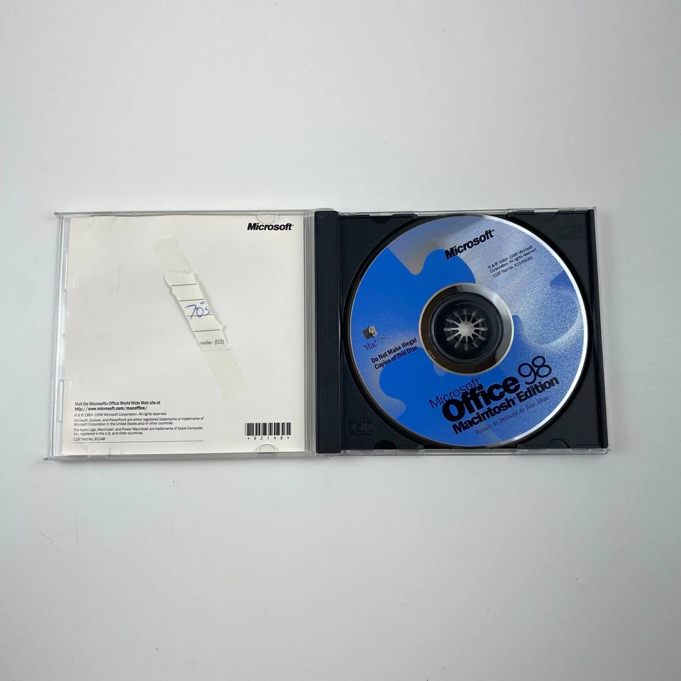 Microsoft Office 98 Macintosh Edition (CD, 1998) | Word, Excel, PowerPoint - Image 3 of 4