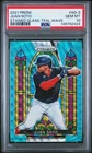 2021 PANINI PRIZM STAINED GLASS TEAL WAVE #SG-3 JUAN SOTO PSA 10