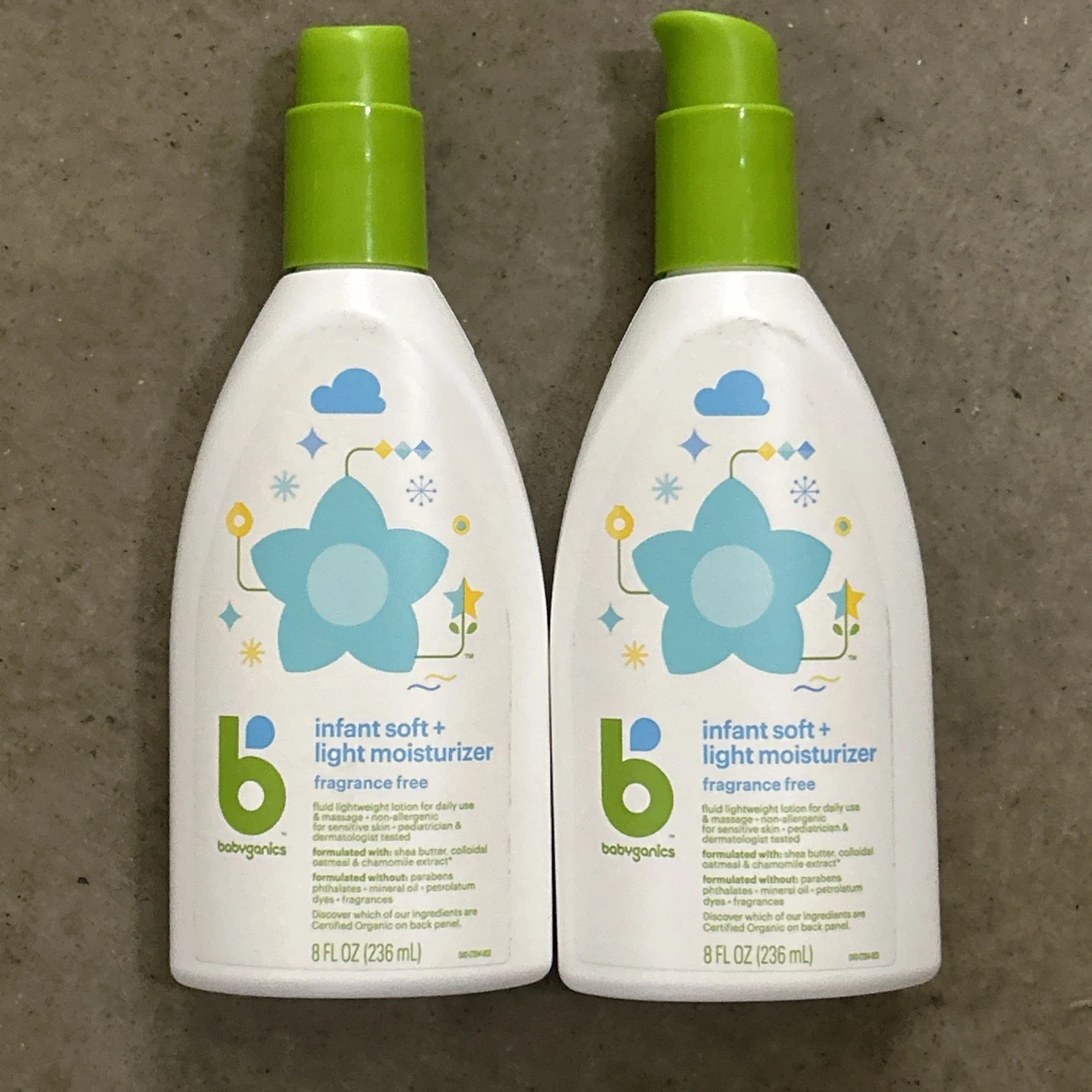 2 Bottles Babyganics 8 Oz Infant Soft & Light Moisturizer Fragrance Free Lotion
Opens in a new windo