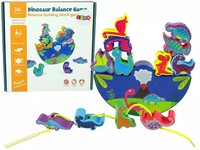 5904665990278 Drewniana UkłAdanka ZręCznośCiowa Klocki Dinozaury Lean Toys
