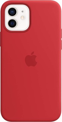Apple iPhone 12 Mini Silikon Case mit MagSafe Rot Cover - Original Brandneu