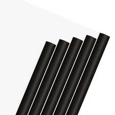 20 Sheets 21.5" x 21.5" Flower Wrapping Paper, Black/White