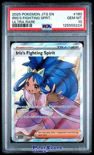 Pokemon Card PSA 10 Iris’s Fighting Spirit 180/159 Journey Together FA 2025 #2