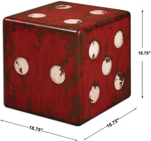 Dice Accent Table - Unique Design for Stylish Home Decor - Picture 3 of 5