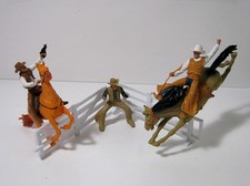 Vintage Plastic PVC Cowboys Horses Figures Toys Western Playset