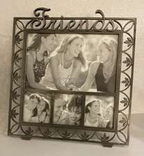 Fetco Decor metal collage photo frame "Friends" approximately 9" x 9"