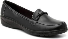 Clarks Women's Cheyn Millie Loafer Black Shoes Size 8