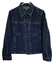 Marithe Francois Girbaud Denim Jean Jacket Button Up Women's Size M