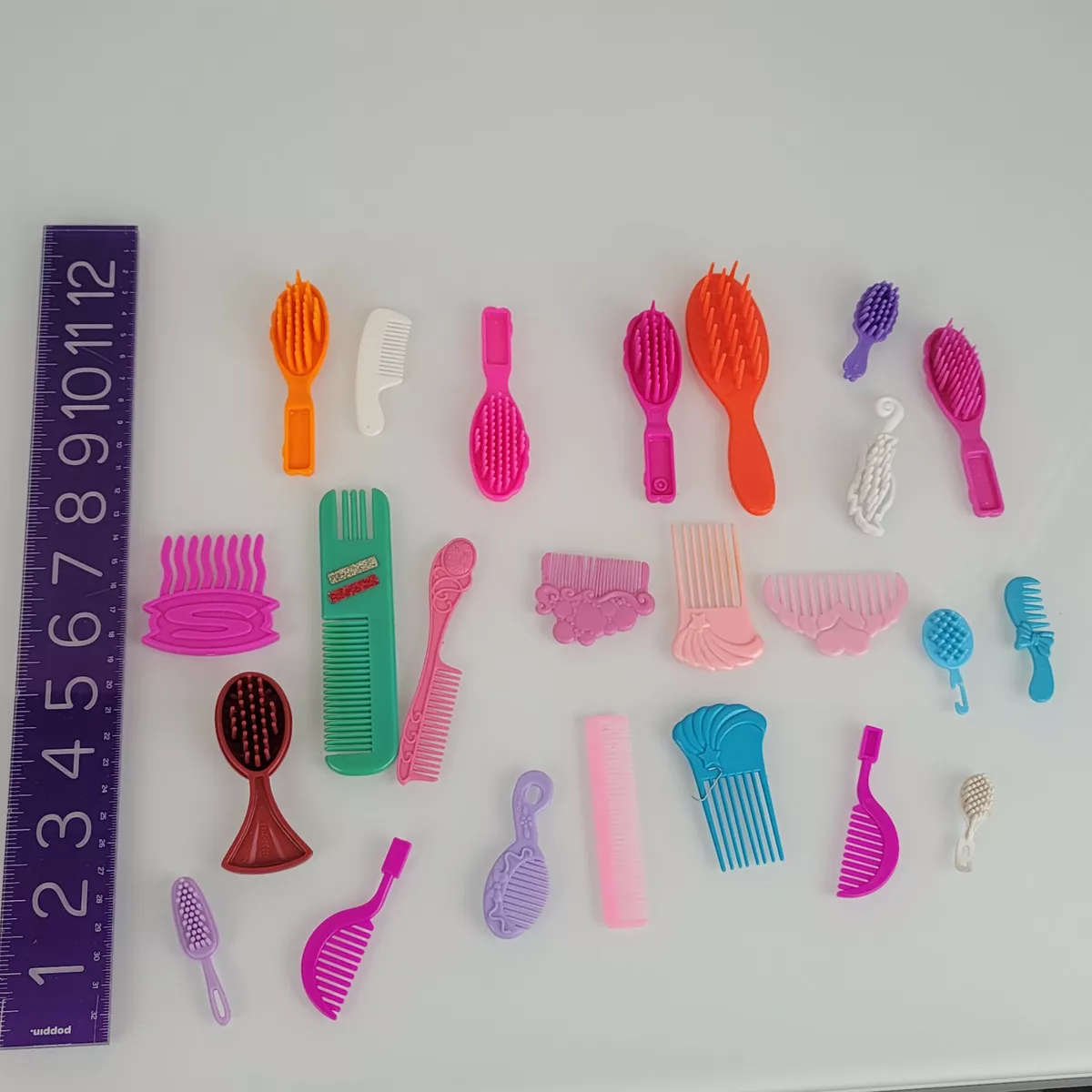 Vintage 80s 90s Girl Doll Toy Hair Brush Comb Pick Accessories Barbie MLP Shera