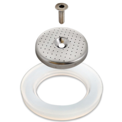 Kit Manutenzione Per Caffettiere - 1 Valvola + 2 Guarnizioni Con Doccia Per Moka Bialetti E Simili