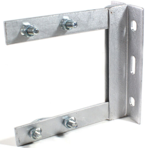 6" x 6" TV Aerial Wall Mounting Bracket & V Bolts Galvanized Pole Mast Install - Picture 1 of 12