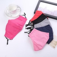 Reusable Washable Cotton Face mask Nose wire with 2 filter