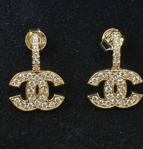 Boucles D'oreilles Pendantes 14k Or Jaune - Motif Boule à Facettes (disco Ball) - Fermoir Levier - Neuf