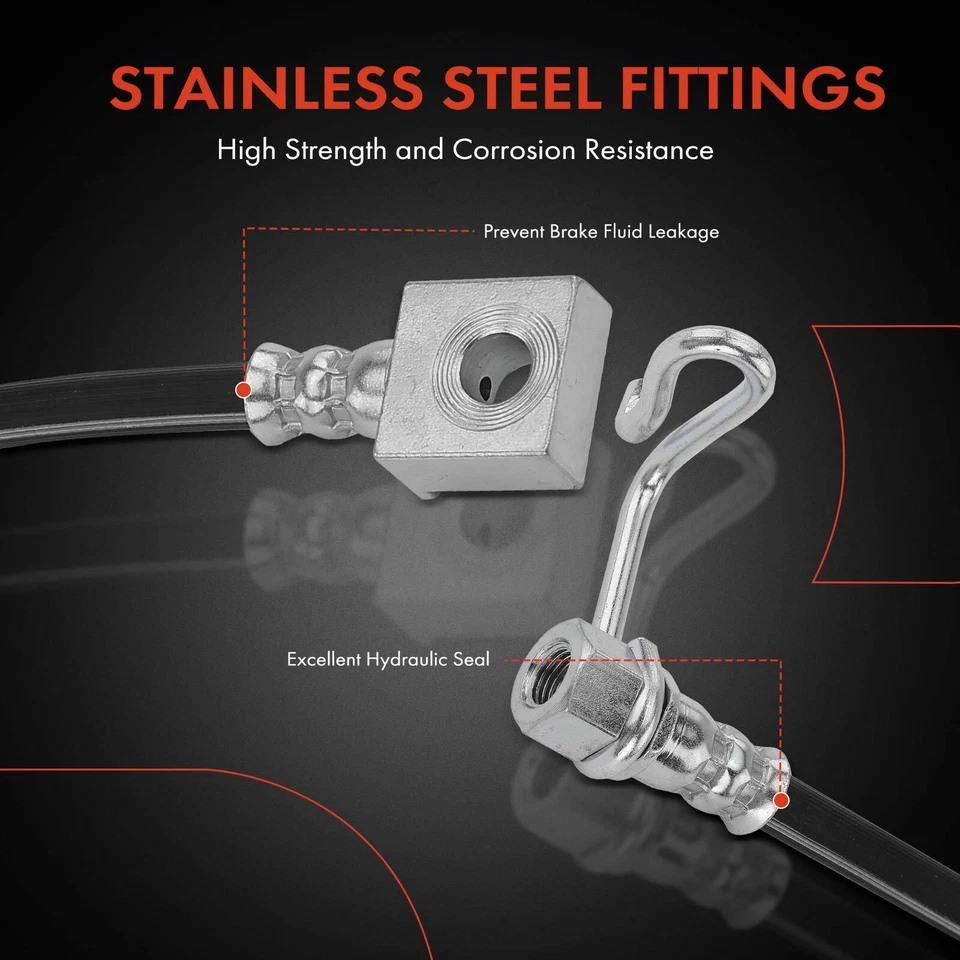 Manguera hidráulica de freno trasera derecha A-Premium para Ford F-250 F-350 F-450 Super Duty Foto 4 de 4