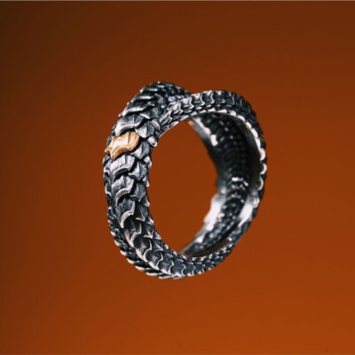 Dragon Scale Ring. Gift for Men. Cool Jewelry
