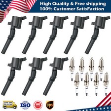 8x Ignition Coilspark Plug For Ford F150 Expedition 2000-2004 4.6l 5.4l Dg508