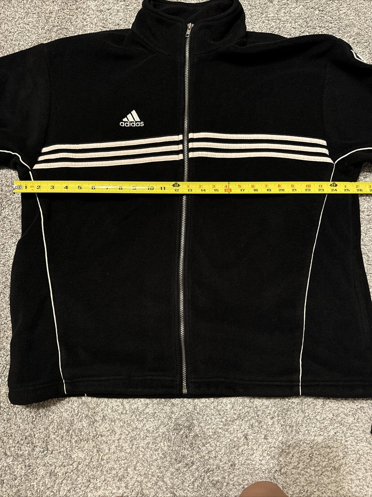 VTG Adidas Jacket Mens XL Full Zip Front 3 Stripe… - image 9