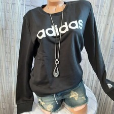 Adidas Pullover Pulli Sweatshirt Sweat schwarz gestreift Gr. L Damen (9386) NEU