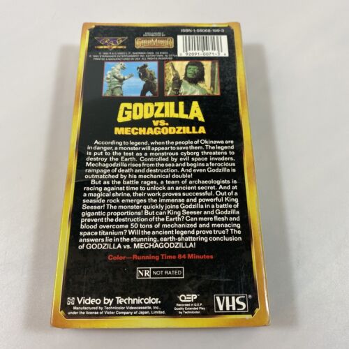 Godzilla Sealed VHS Lot 1990s- Godzilla VS Megalon & Godzilla VS Mechagodzilla - Picture 3 of 7