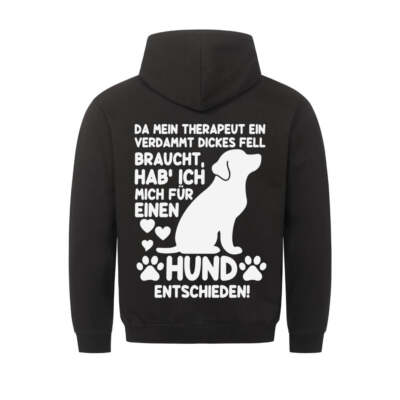 Mein Therapeut hat ein dickes Fell | Geschenk Hoodie | Hund