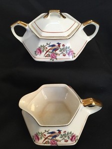 FC CO French China Sugar Bowl & Creamer