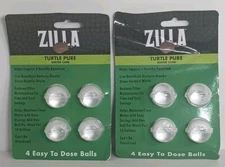 4 Packs Zilla Turtle Pure Water Care Beneficial Bacteria Cleans Habitat 8 Total
