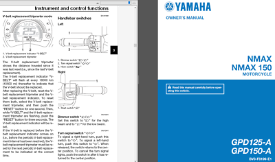 Yamaha GPD125-A NMAX 125 (2017-2020) SERVICE , Owner's & Parts
