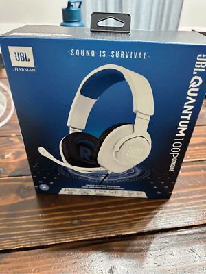 JBL Quantum 100P Wired Over-Ear Multiplatform Gaming Headset - White