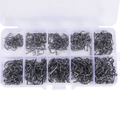 1000PCS Fishing Hooks Kit High Carbon Steel Sharp Barbed Circle Hooks Xmas Gift