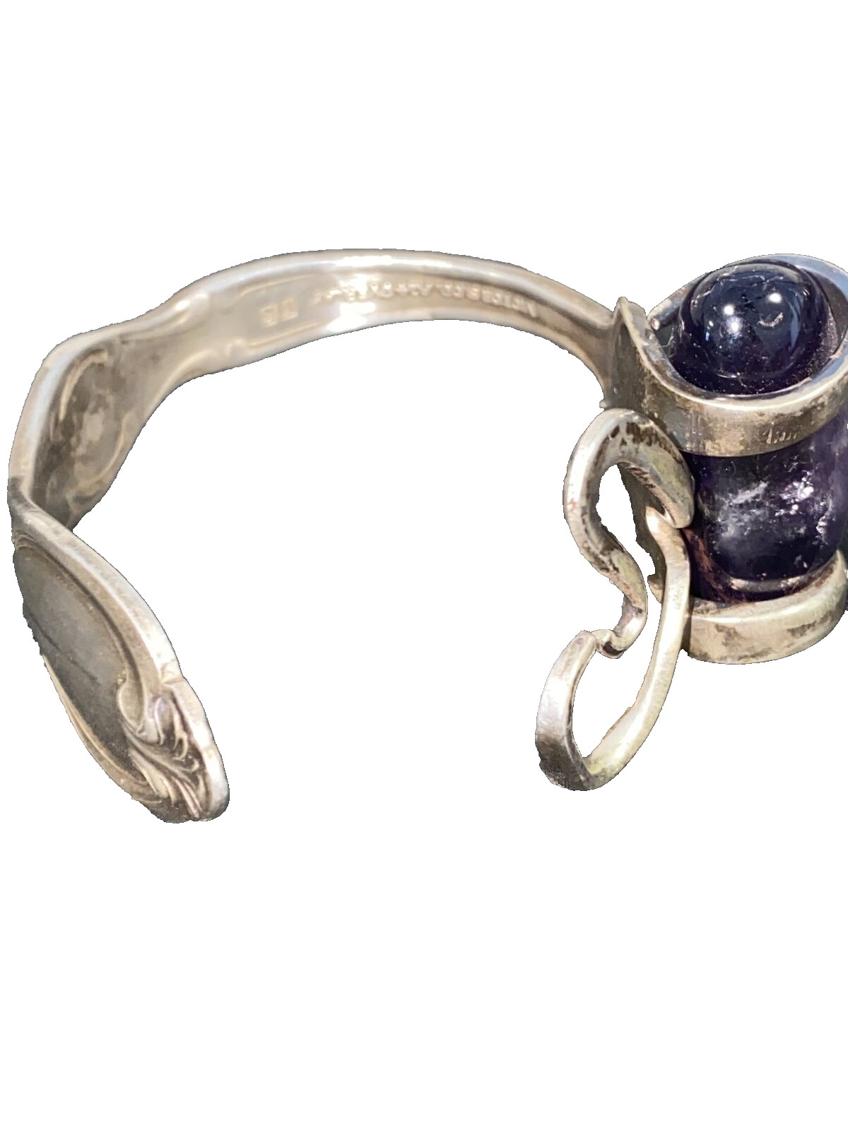 Vintage Silver-Plated Silverware Fork Bracelet LA… - image 8