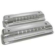Cobra-Tek Fits  1955-64 d Y Block 272 292 312 Chrome Steel Valve Covers 3.5" He