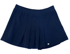Vintage Y2K Juicy Couture Women's Navy Blue Pleated Short Skirt Size SP
