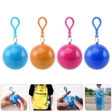 4 Pcs Thickened Raincoats With Hood Running Ponchos Practical Travel