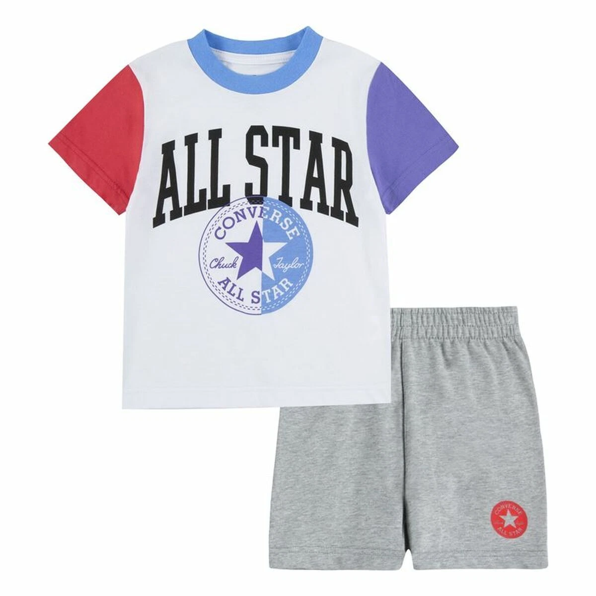 Completo Sportivo per Bambini Converse Blocked Bianco Taglia
