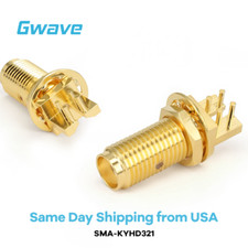 SMA Female Bulkhead Mount Connector for PCB, DC - 18GHz