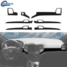 Dash & Door Panel Decor Trim Overlay Molding Cover For Jeep Grand Cherokee 11-21