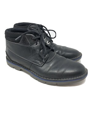 Clarks Varick Hill Black Blue Leather 26112236 Men display picture 2