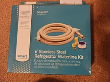 Smart Choice 6 foot Stainless Steel Refrigerator Water Line Kit New in Box