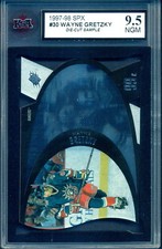 1997-98 SPX #30 Wayne Gretzky Die Cut Sample Graded KSA 9.5 N-GEM-MINT Rangers