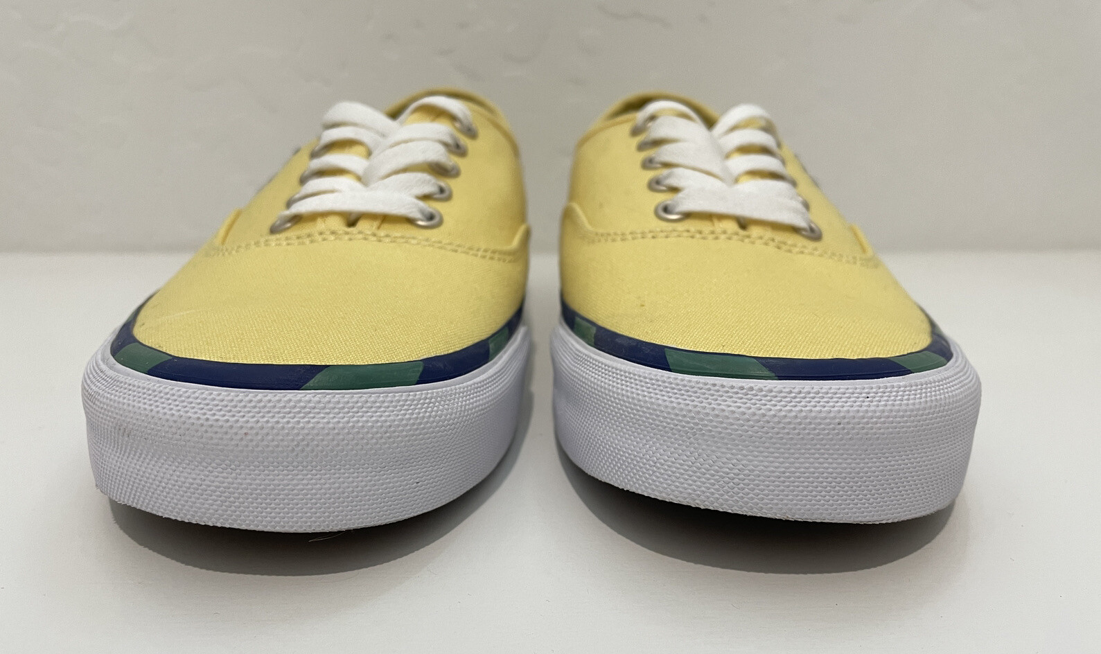 Polo Ralph Lauren Keaton pony scarpe da uomo stringate in tela gialle taglia 8 5