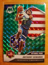 ANTHONY EDWARDS 2020 MOSAIC USA ROOKIE RC #252 GREEN PRIZM! T-WOLVES GEORGIA ]