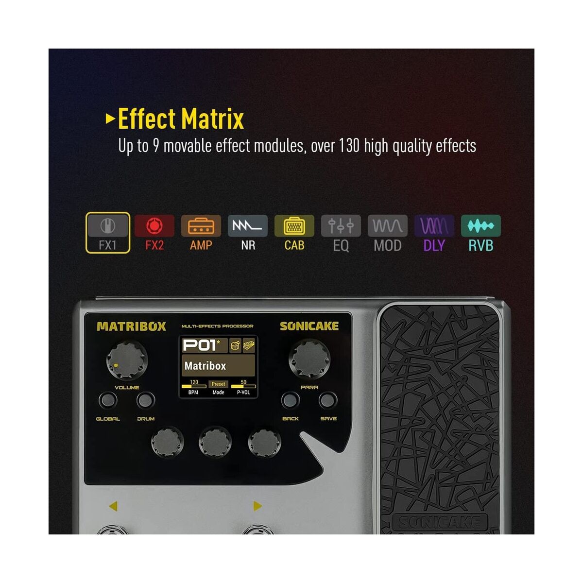 SONICAKE Multi Effects Processor with Expression Pedal