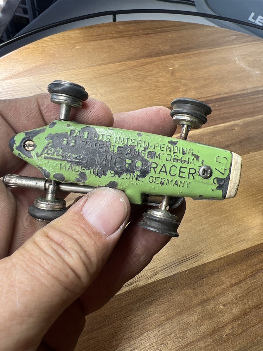 2 VINTAGE Micro Racers Schuco Yellow 1042 & Green 1040 W