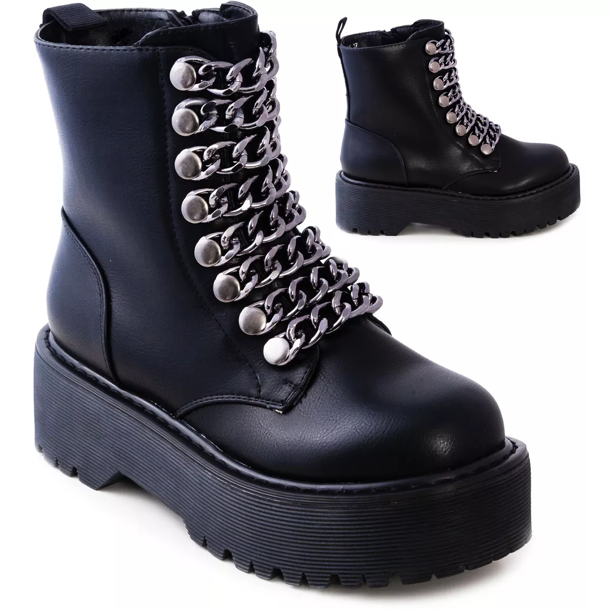 Rubber platform boots top