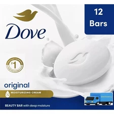 Dove Moisturizing Beauty Bar Soap Original, 3.75 oz, 12 bar