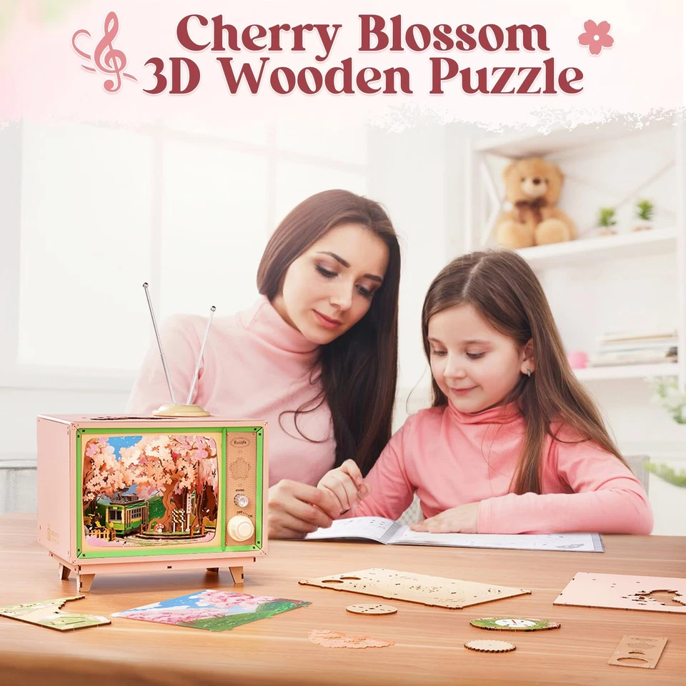 3D Wooden Puzzle Music Box for Adults - DIY Craft Kit  Unique Gift Idea - Image 4 of 4