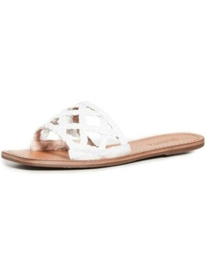 SCHUTZ Womens White Braided Ericka Square Toe Slip On Sandals Shoes 6 B