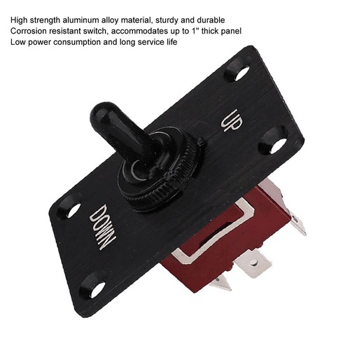 DC12V 3 Position Momentary Toggle Switch On/Off Up/Down Trim Tab Panel - Picture 3 of 7